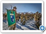 il 3° Rgt. schierato per l'alzabandiera